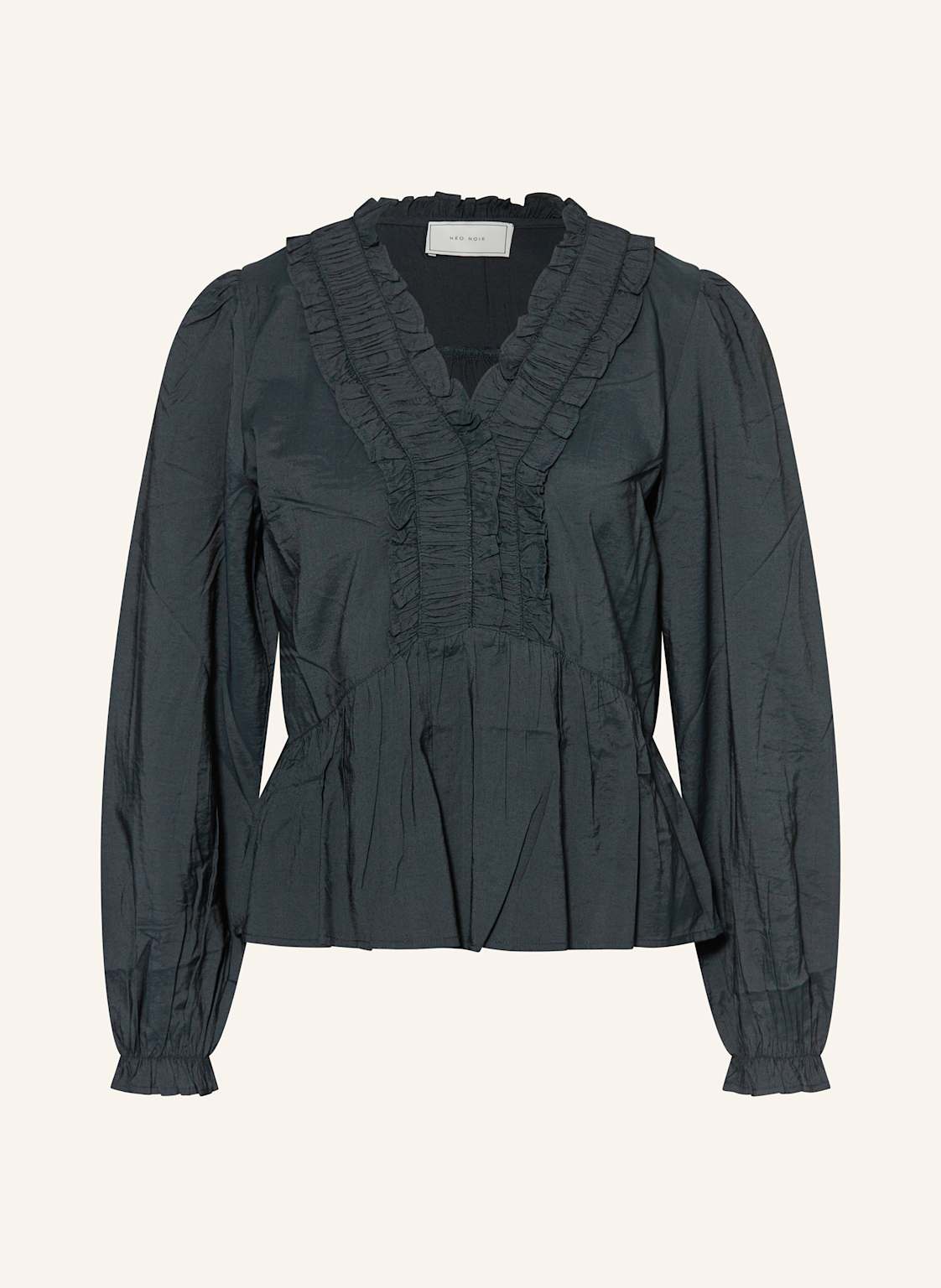 Neo Noir Blusenshirt Melfy Mit Rüschen blau von NEO NOIR