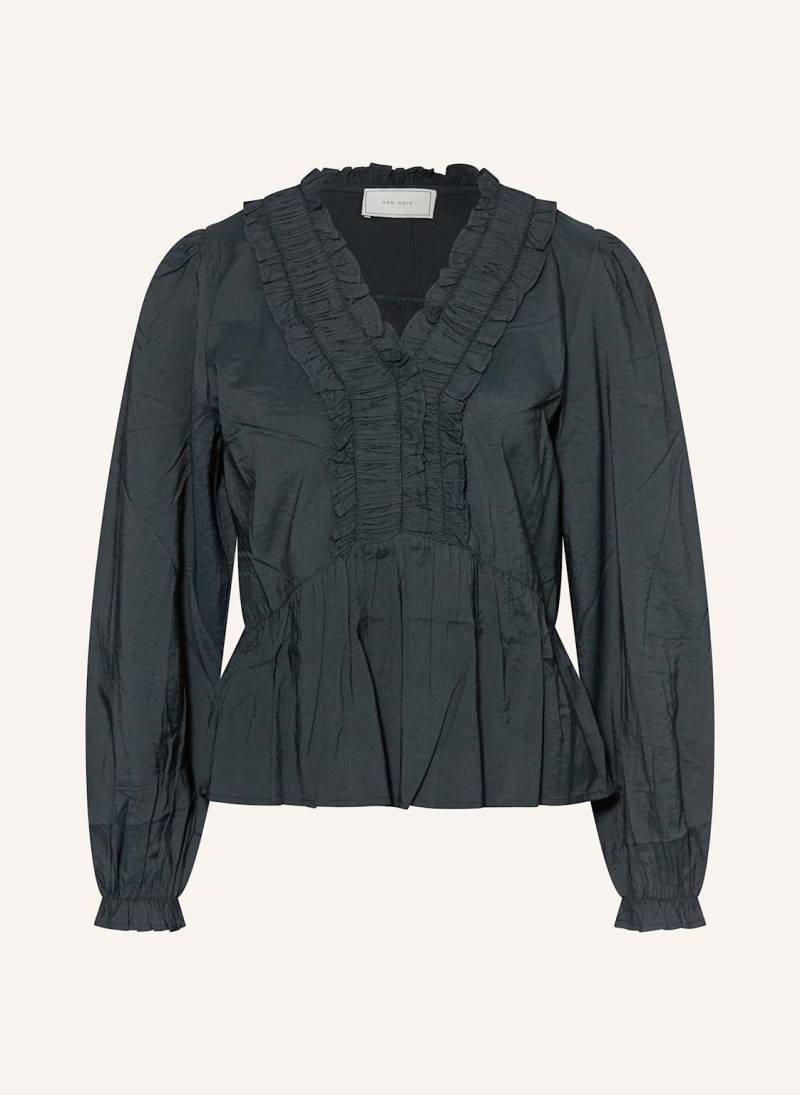 Neo Noir Blusenshirt Melfy Mit Rüschen blau von NEO NOIR