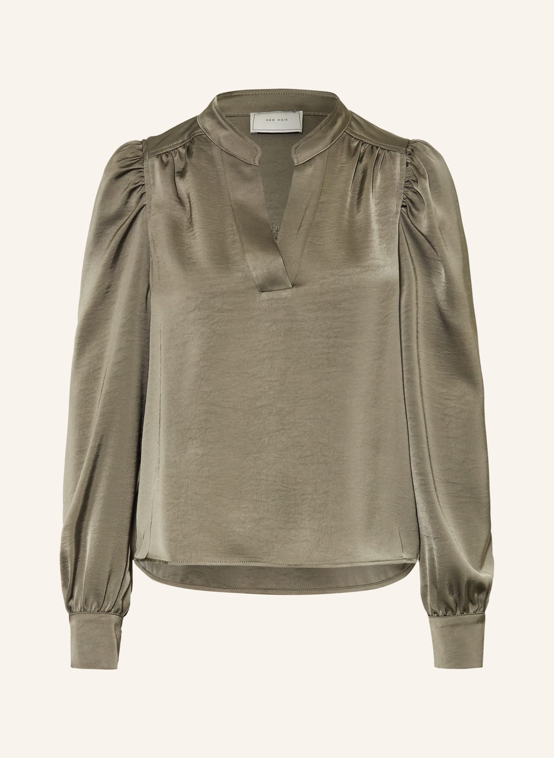 Neo Noir Blusenshirt Rosslyn Aus Satin gruen von NEO NOIR