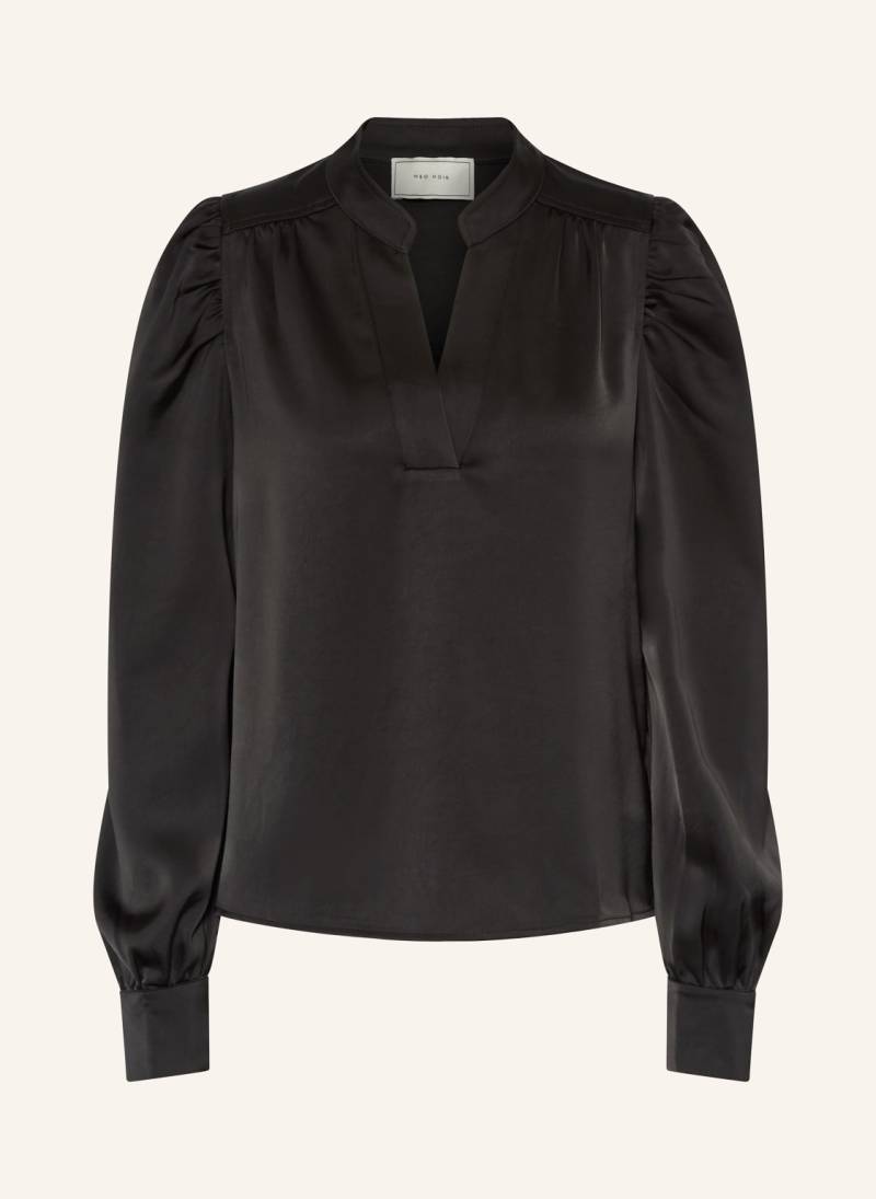 Neo Noir Blusenshirt Rosslyn Aus Satin schwarz von NEO NOIR
