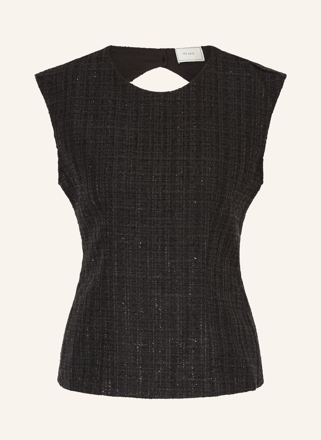 Neo Noir Bouclé-Top Rafli schwarz von NEO NOIR