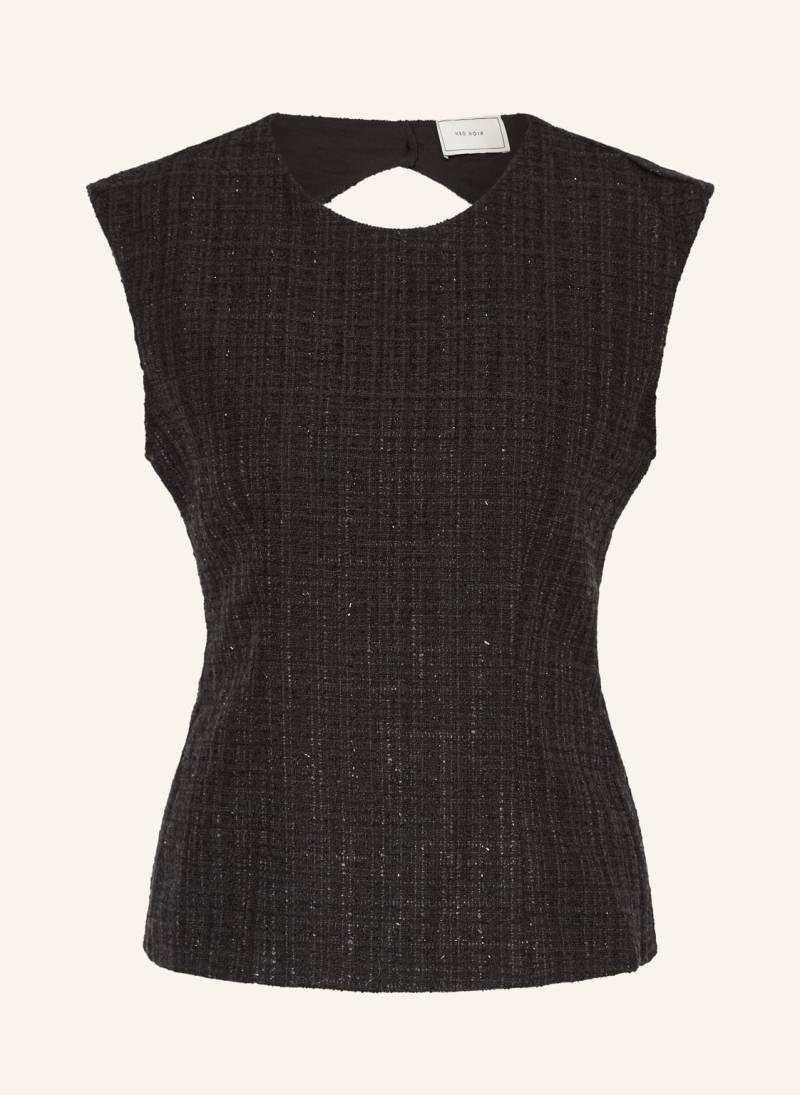 Neo Noir Bouclé-Top Rafli schwarz von NEO NOIR