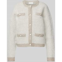 Neo Noir Cardigan mit Zierknöpfen Modell 'Vivia' in Beige, Größe 42 von NEO NOIR