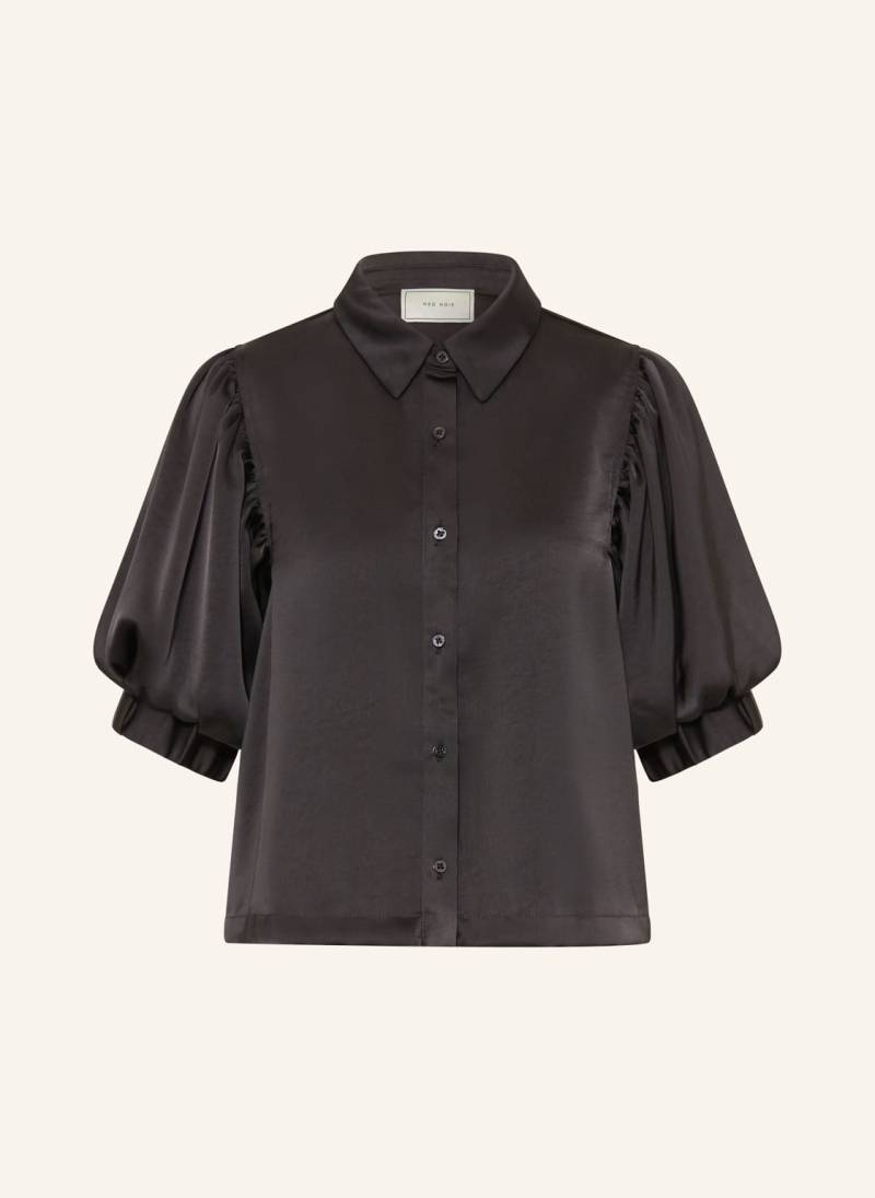 Neo Noir Hemdbluse Etta Aus Satin Mit 3/4-Arm schwarz von NEO NOIR