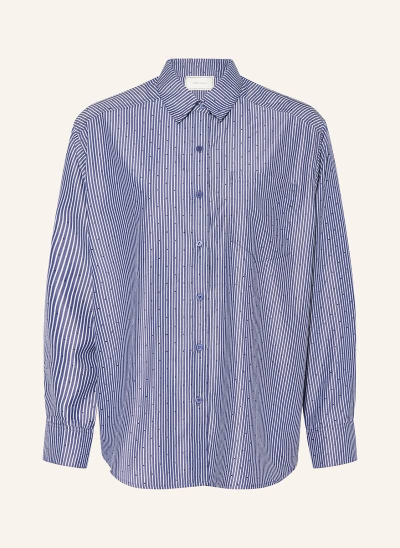 Neo Noir Hemdbluse Mit Schmucksteinen blau von NEO NOIR