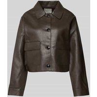 Neo Noir Jacke in Leder-Optik Modell 'Romana' in Dunkelbraun, Größe 40 von NEO NOIR