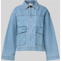 Neo Noir Jeansjacke mit Umlegekragen Modell 'Titan' in Hellblau, Größe 34 von NEO NOIR