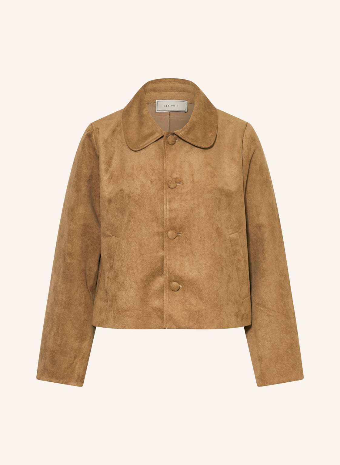 Neo Noir Kastenjacke Nilo In Lederoptik braun von NEO NOIR