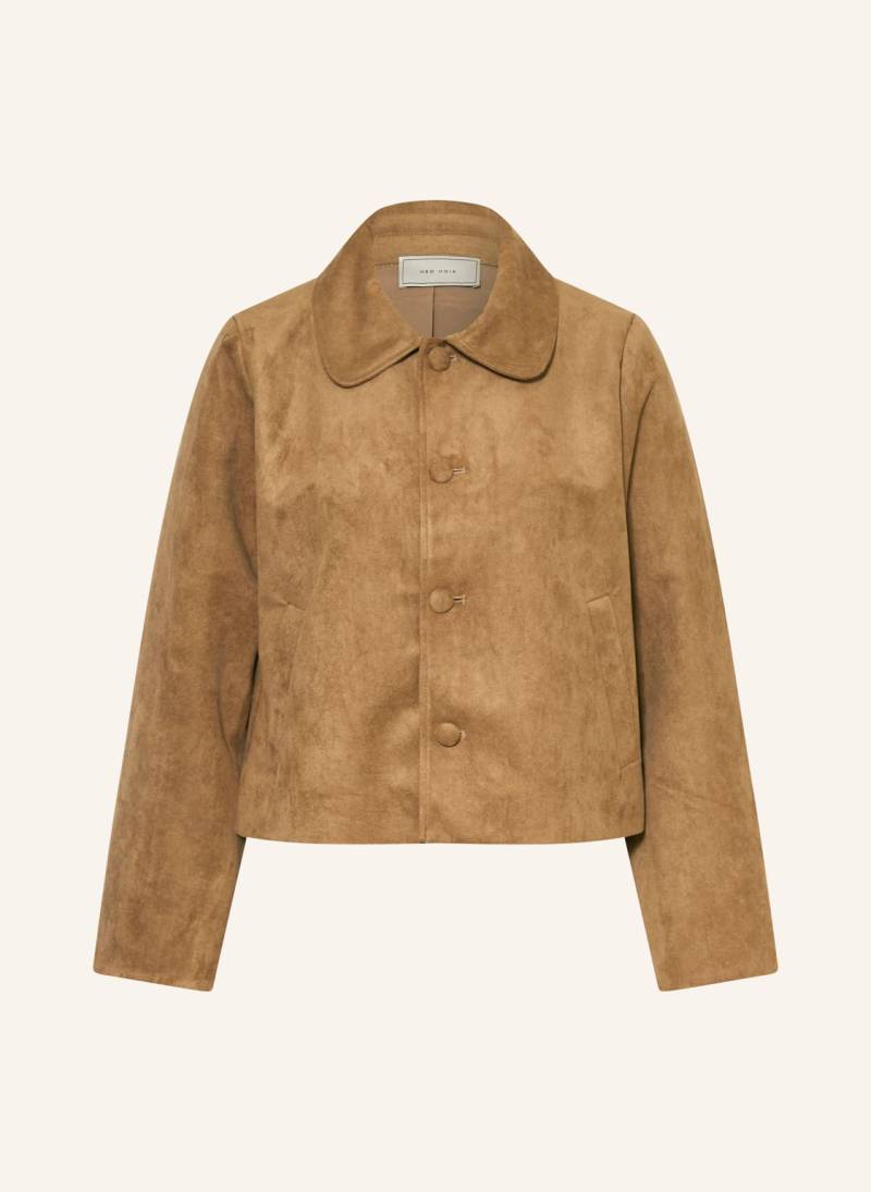 Neo Noir Kastenjacke Nilo In Lederoptik braun von NEO NOIR