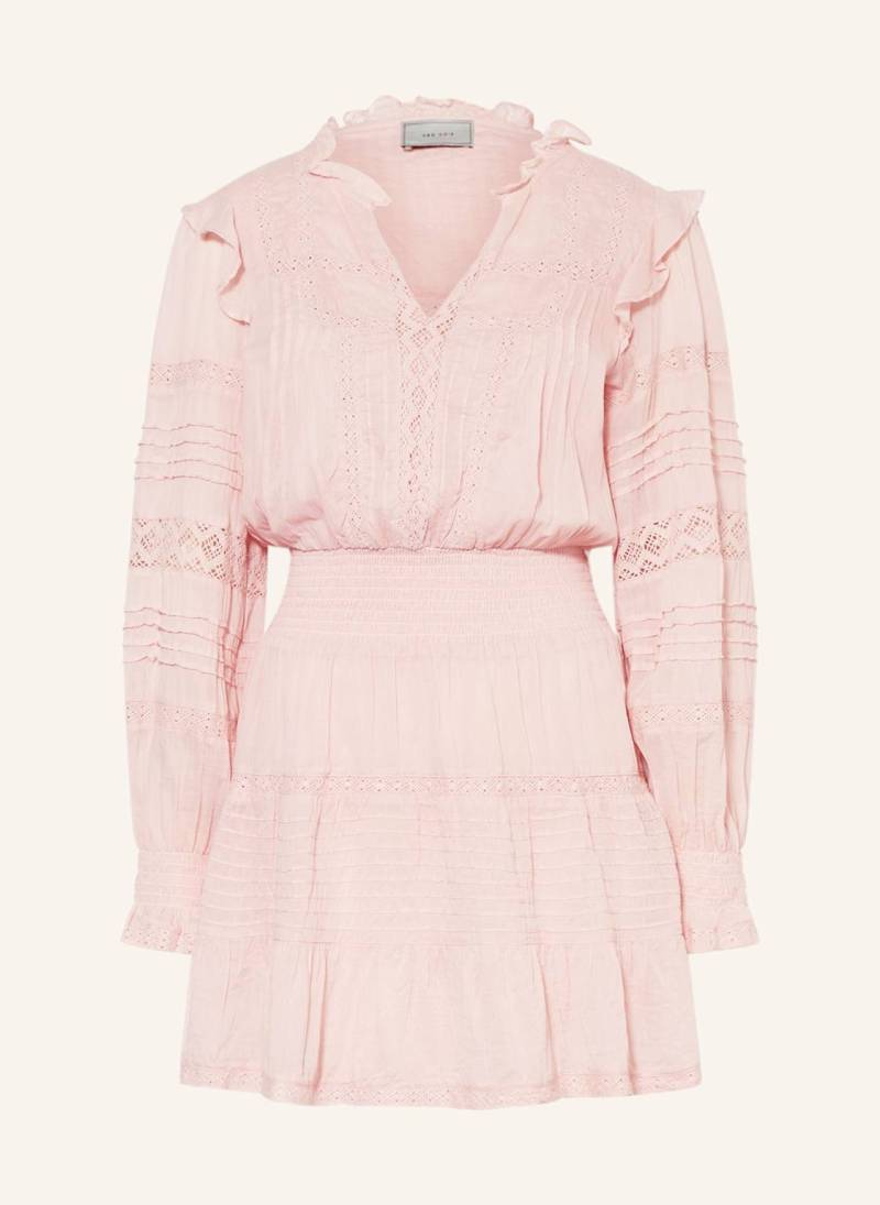 Neo Noir Kleid Aran Mit Spitze Und Rüschen rosa von NEO NOIR