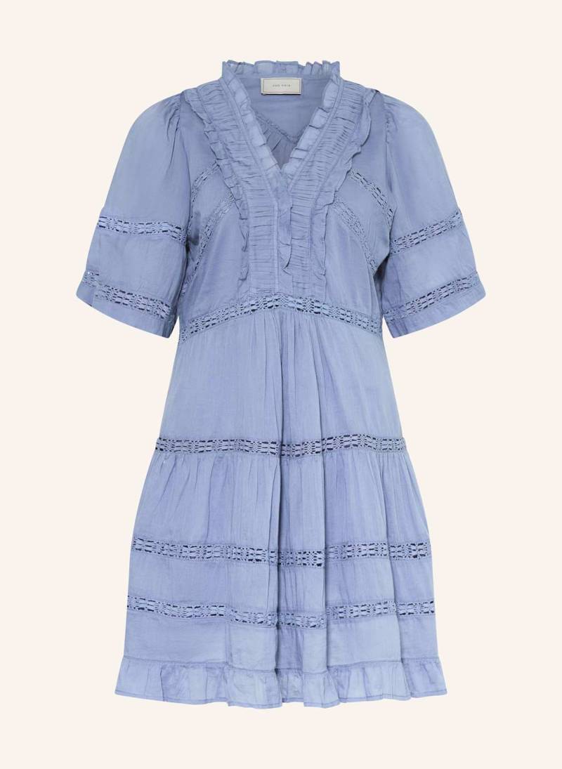 Neo Noir Kleid Milene Mit Spitze Und Rüschen blau von NEO NOIR