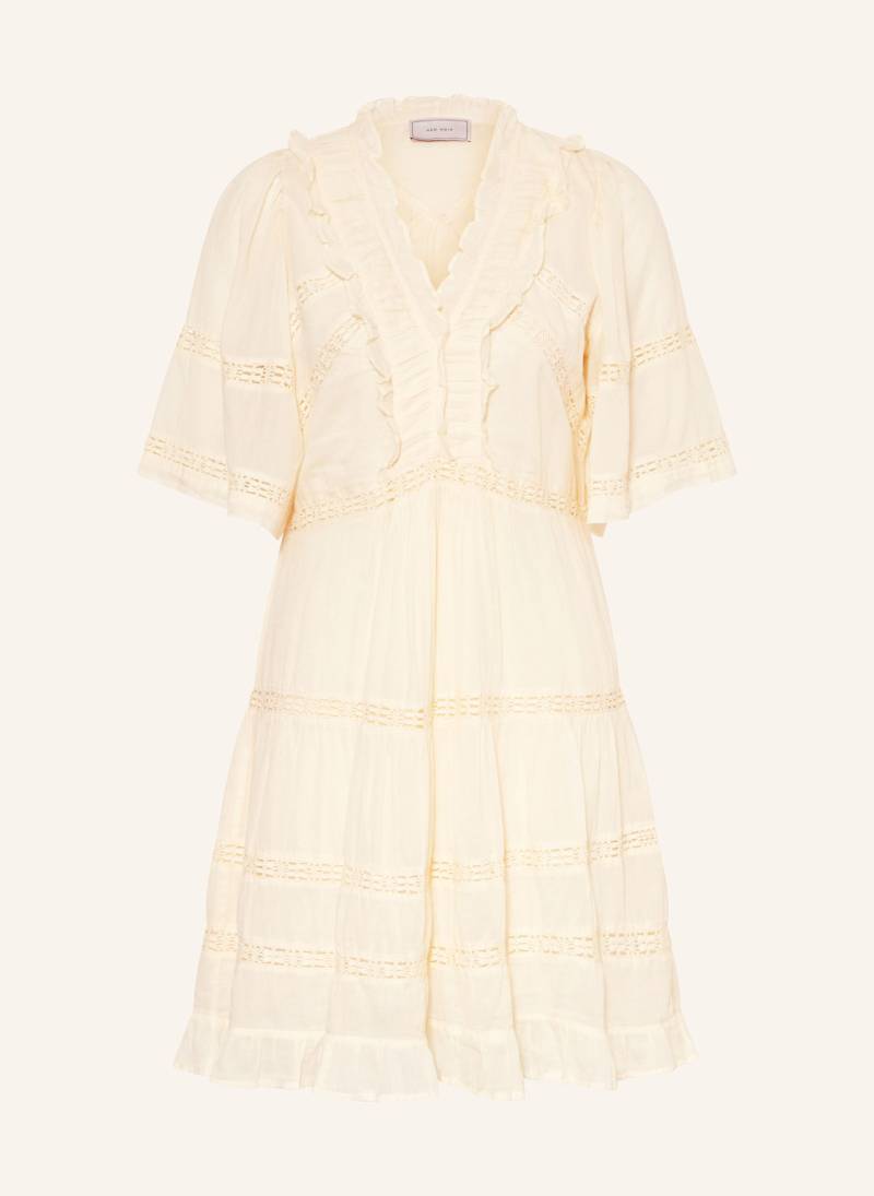 Neo Noir Kleid Milene Mit Spitze Und Rüschen gelb von NEO NOIR
