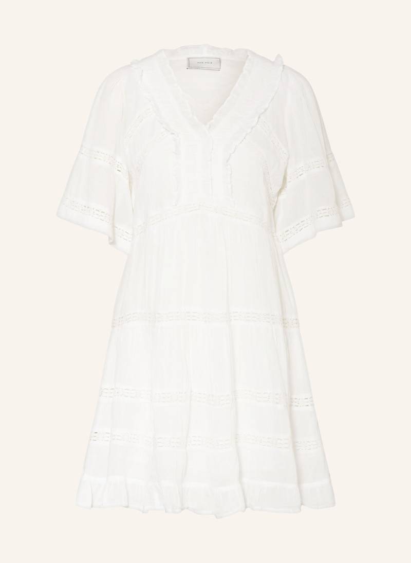 Neo Noir Kleid Milene Mit Spitze Und Rüschen weiss von NEO NOIR
