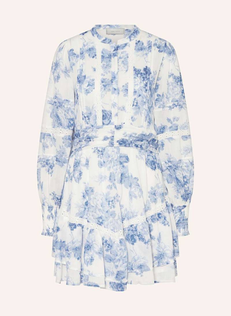 Neo Noir Kleid Roberta Flower Flow Mit Lochspitze blau von NEO NOIR