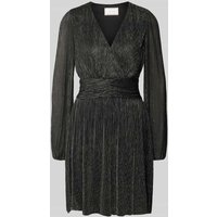 Neo Noir Knielanges Kleid in Wickel-Optik in Hellgrau, Größe 38 von NEO NOIR