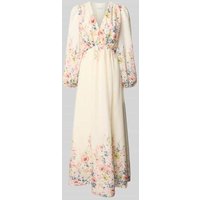 Neo Noir Maxikleid mit V-Ausschnitt Modell 'SILFI' in Beige, Größe 34 von NEO NOIR
