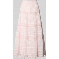 Neo Noir Maxirock mit Häkelspitze Modell 'Felicia' in Pink, Größe 38 von NEO NOIR