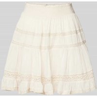 Neo Noir Minirock mit Häkelspitze Modell 'Callia' in Beige, Größe 38 von NEO NOIR
