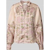 Neo Noir Regular Fit Bluse mit Stehkragen Modell 'Massima' in Rose, Größe 40 von NEO NOIR