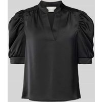 Neo Noir Regular Fit Blusenshirt mit Puffärmeln Modell 'Roella' in Black, Größe 36 von NEO NOIR