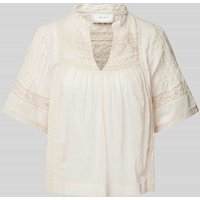 Neo Noir Relaxed Fit Bluse mit Häkelspitze Modell 'Siama' in Beige, Größe 42 von NEO NOIR
