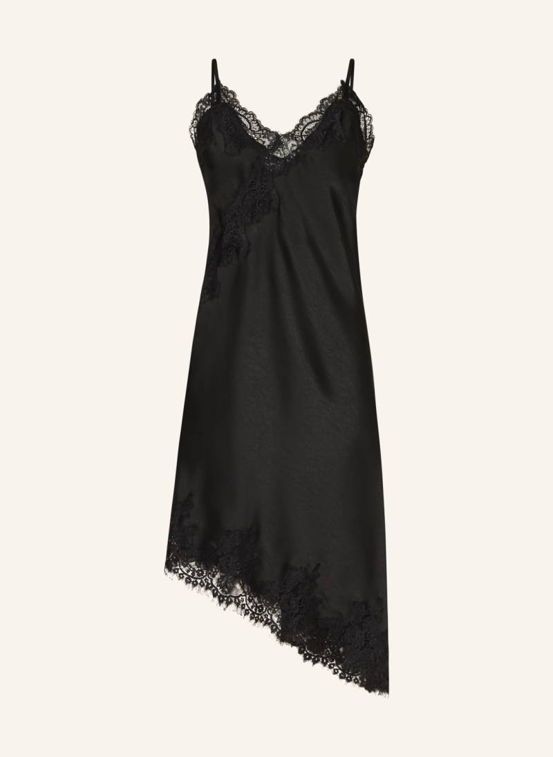 Neo Noir Satinkleid Sorelle Mit Spitze schwarz von NEO NOIR