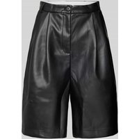 Neo Noir Straight Leg Shorts in Leder-Optik Modell 'Nika' in Black, Größe 42 von NEO NOIR