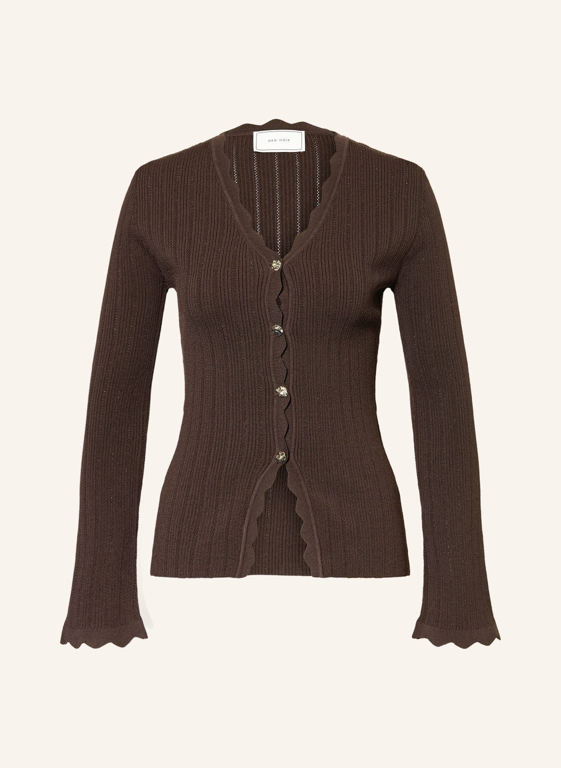 Neo Noir Strickjacke Clara braun von NEO NOIR