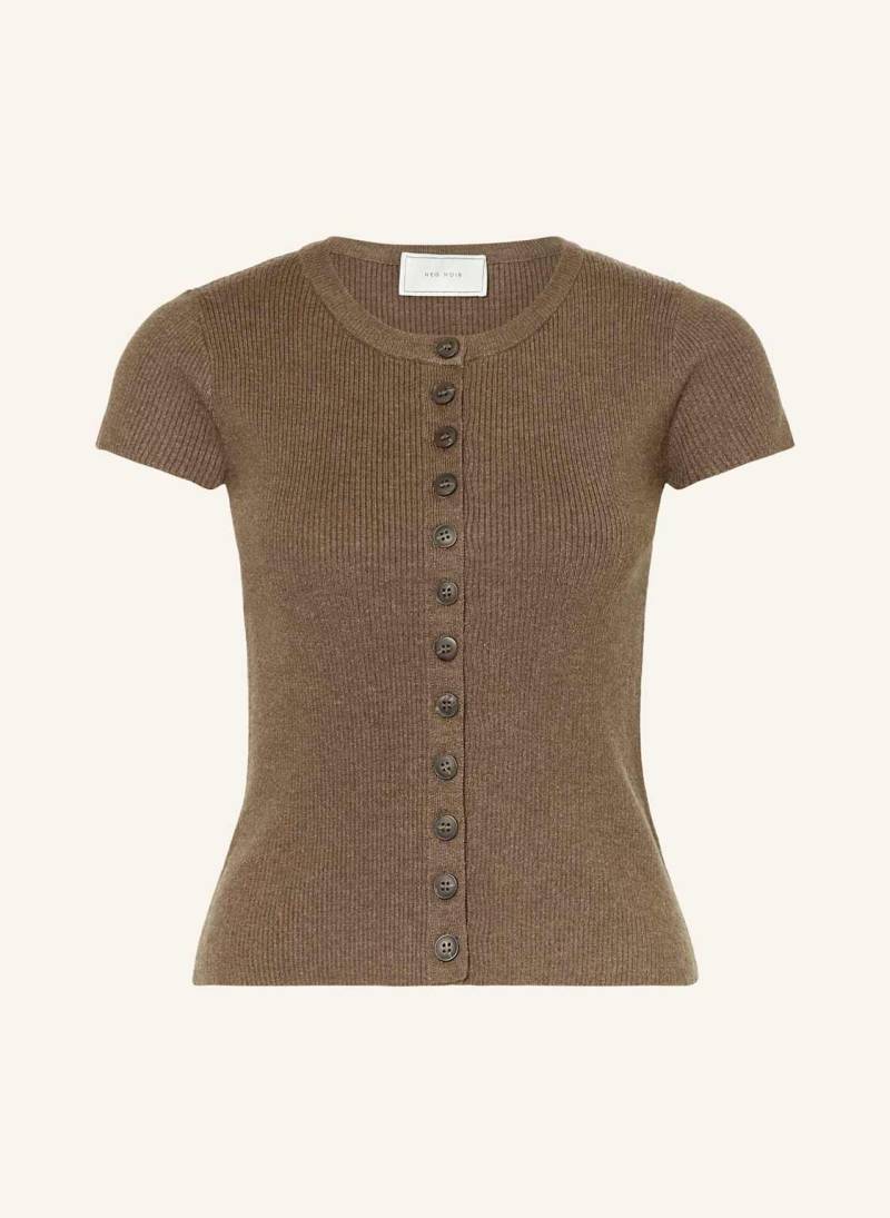 Neo Noir Strickshirt Todda braun von NEO NOIR