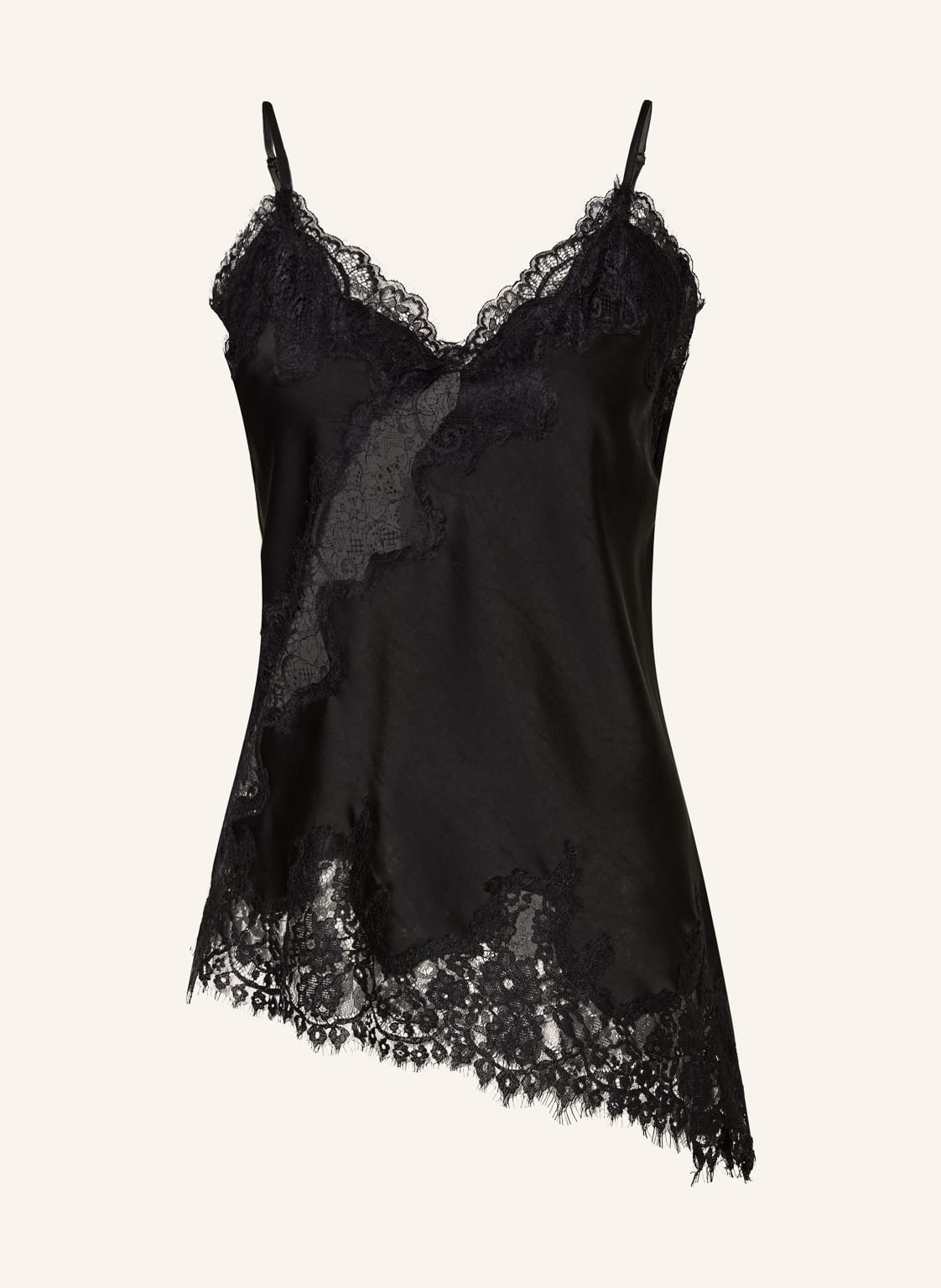 Neo Noir Top Viole Mit Spitze schwarz von NEO NOIR