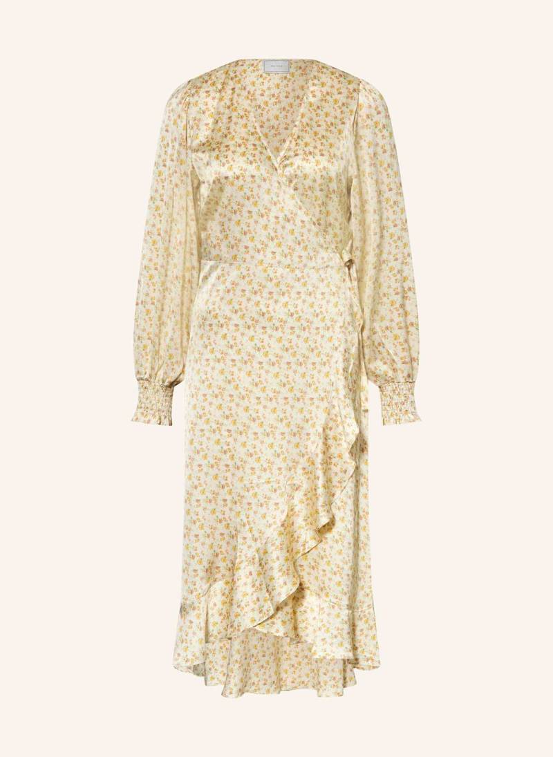 Neo Noir Wickelkleid Eva Aus Satin gelb von NEO NOIR