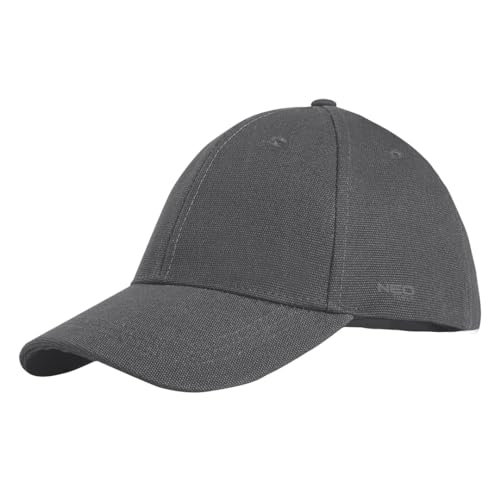 NEO TOOLS Baseballkappe Herren und Damen 100% Baumwolle - Grau - Verstellbar Kappe - Einfarbig Sonnenmütze - Baseball Cap von NEO TOOLS
