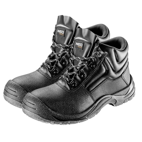 NEO TOOLS Herren Berufsstiefel der Klasse O2 SRC aus genopptem und glattem Leder, hoher Schaft | Verstärkte Arbeitsschuhe, rutschfeste, antistatische Sohle aus Kunststoff, stoßfeste Ferse, wasserfest NEO TOOLS Herren Berufsstiefel der Klasse O2 SRC aus genopptem und glattem Leder, hoher Schaft | Verstärkte Arbeitsschuhe, rutschfeste, antistatische Sohle aus Kunststoff, stoßfeste Ferse, wasserfest von NEO TOOLS