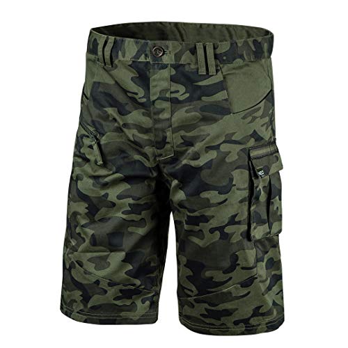 NEO TOOLS Herren Kurze Arbeitshose Camo, in Gr. XS-XXXL, verstärkte Nähte, Mischgewebe 60% Baumwolle, 40% Polyester, Camouflage-Optik, Handwerkshose konform mit EN ISO 13688:2013 von NEO TOOLS
