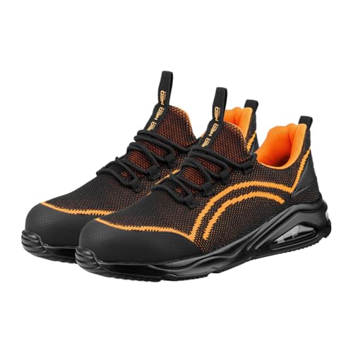 NEO TOOLS Sicherheitsschuhe Arbeitsschuhe Herren Damen Leicht Stahlkappenschuhe Atmungsaktiv mit Stahlkappe rutschfest Neo Air S1 SR Orange 39-47 EU von NEO TOOLS