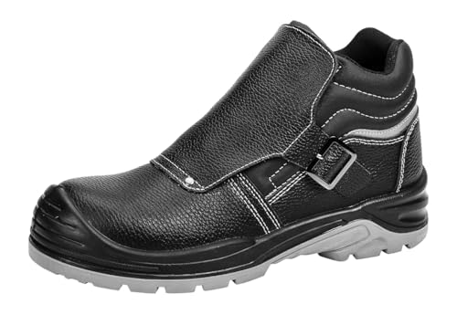 NEO TOOLS Sicherheitsschuhe Herren rutschfest Leder Sicherheitsstiefel Arbeitsschuhe atmungsaktiv leicht Arbeitsstiefel, Sicherheitsschuhe Schweißer Schweißerschuhe Stahlkappe - Größe 39-47 (45) von NEO TOOLS