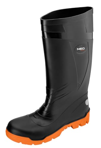 NEO TOOLS Unisex-Erwachsene Langschaft Gummistiefel - Herren Gummistiefel Komfort - Herren Stiefel - Rutschfest, weite Passform, wasser- und schlammundurchlässig - Größe 40-47 von NEO TOOLS