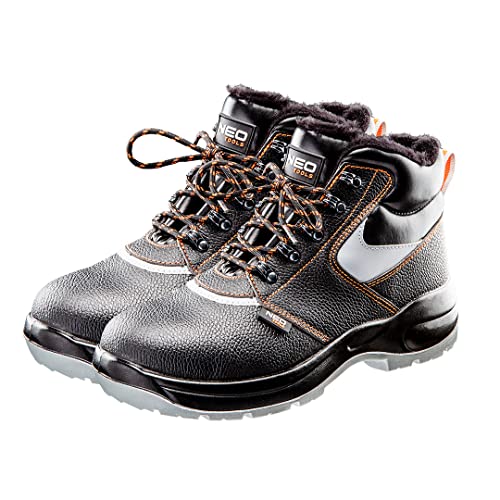 Neo 82-14 S3 SRC Arbeitsstiefel Stiefel Schuhe Stahlkappe Sicherheitsschuhe Arbeitsschuhe Herrenschuhe Lederschuhe Schuhe schwarz (Numeric_44) von NEO TOOLS