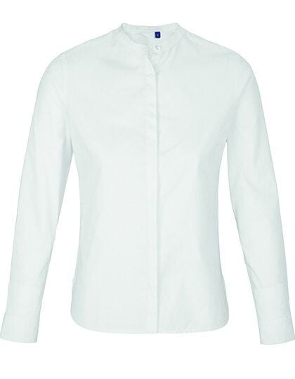 NEOBLU Damen Bluse Langarm Business verdeckte Knopfleiste Mandarinkragen von NEOBLU