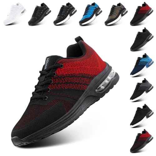 NEOKER Turnschuhe Damen Herren Laufschuhe Sportschuhe Running Shoes Tennisschuhe Air Sneakers Fitnessschuhe Leicht Outdoor Weit Gym Rosa EU 47 von NEOKER