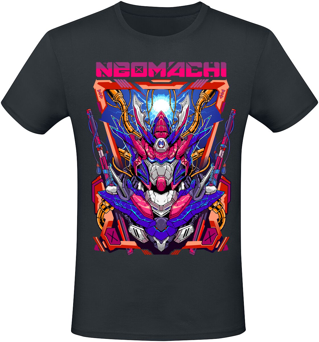 NEOMACHI - Gaming T-Shirt - MECHA - S bis XXL - für Männer - Größe L - schwarz  - EMP exklusives Merchandise! von NEOMACHI