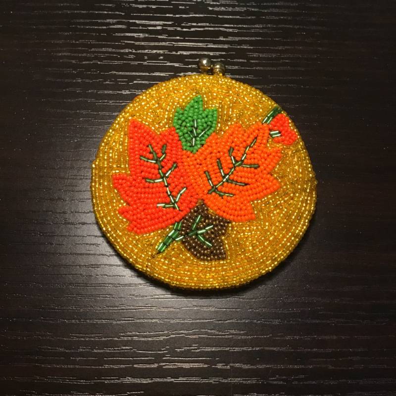 Herbst Blätter Vintage Perlen Geldbörse / von NEONBULL