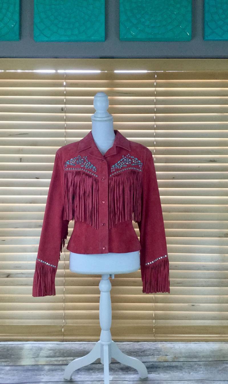 Vintage Cripple Creek Fransenjacke Aus Echtem Leder von NEONBULL