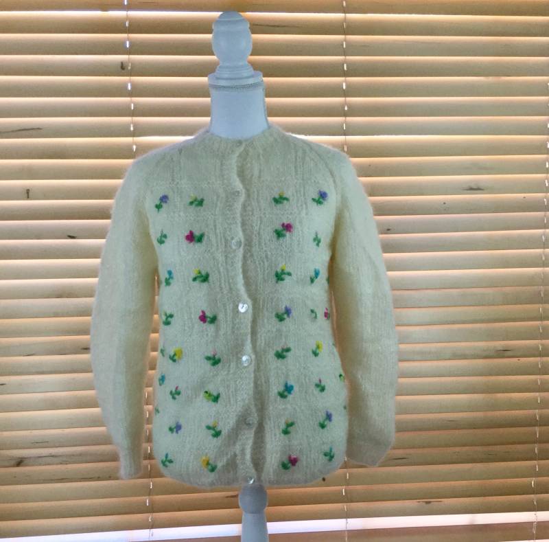 Vintage Neiman Mark Weißer Gehäkelter Pullover von NEONBULL