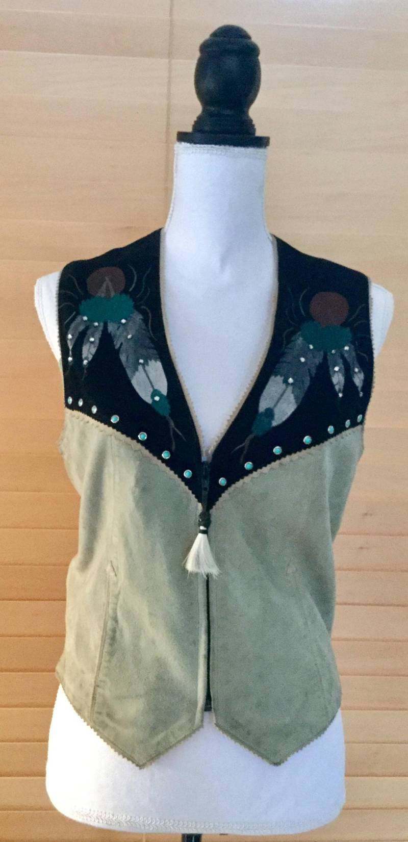 Vintage Strass Traumfänger Westliche Ureinwohner-Weste von NEONBULL