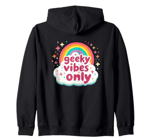 Geeky Vibes Only Nerd Zitat Nerdy Introvertiert Mädchen Teens Kapuzenjacke von NERD GEEK NERDY GEEKY OUTFIT NOVELTY MERCH