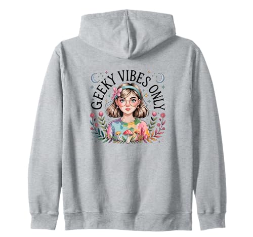 Geeky Vibes Only Nerd Zitat Nerdy Introvertiert Mädchen Teens Kapuzenjacke von NERD GEEK NERDY GEEKY OUTFIT NOVELTY MERCH