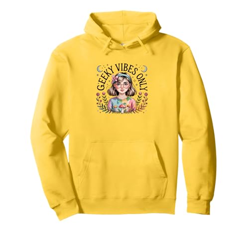 Geeky Vibes Only Nerd Zitat Nerdy Introvertiert Mädchen Teens Pullover Hoodie von NERD GEEK NERDY GEEKY OUTFIT NOVELTY MERCH