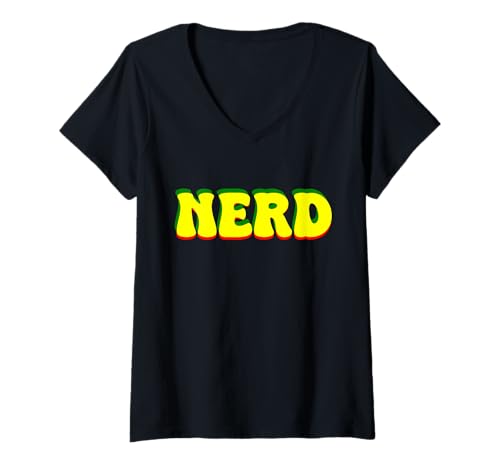 Damen Nerd T-Shirt mit V-Ausschnitt Damen Nerd T-Shirt mit V-Ausschnitt von NERDY NERD NERDS