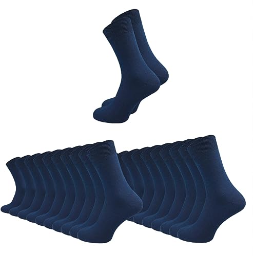 NERS Basicsocken (10 Paar) für Damen und Herren aus 100% Baumwolle - mit venenfreundlichem Komfortbund (as3, numeric, numeric_39, numeric_42, regular, regular, Dunkelblau) von NERS